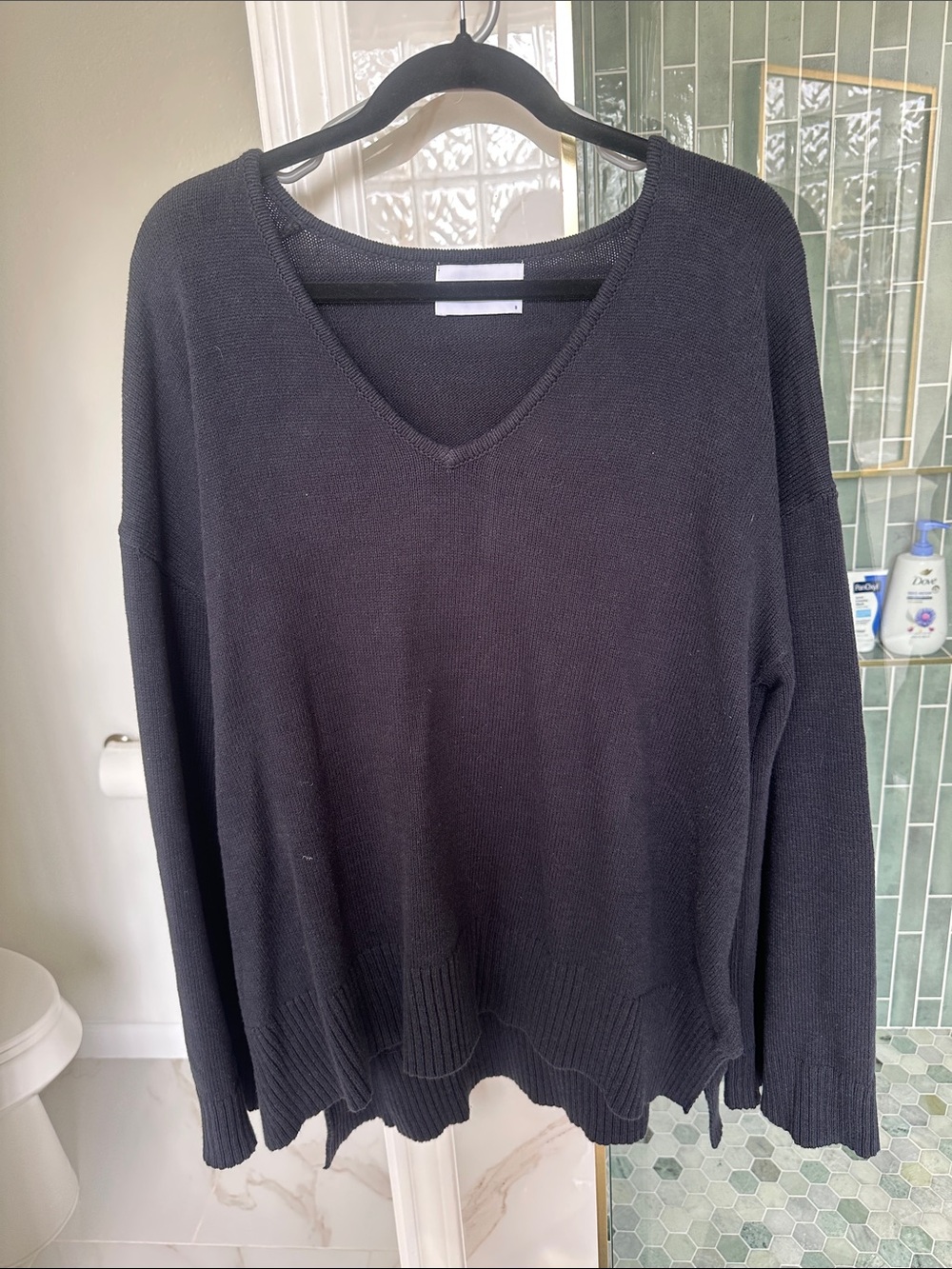 Maternity V-Neck Lightweight Knit Sweater
